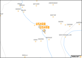 map of Ūshāb