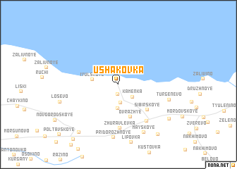 map of Ushakovka