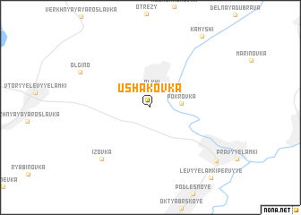 map of Ushakovka