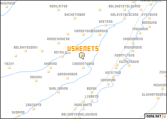 map of Ushenets