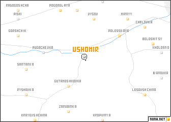 map of Ushomir