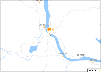 map of Usk