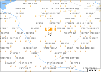 map of Uśnik