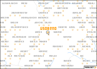 map of Úsobrno