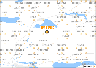 map of Ustrup