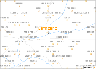 map of Ustrzerz