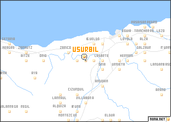 map of Usúrbil
