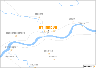 map of Utmanovo