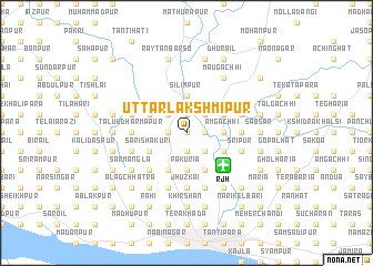 map of Uttar Lakshmīpur