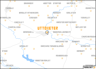map of Uttoxeter