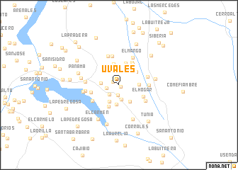 map of Uvales