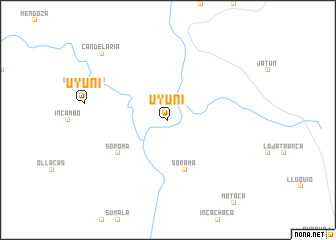 map of Uyuni