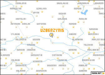 map of Užberžynis