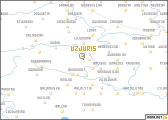 map of Užjūris