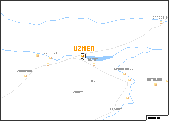 map of Uzmen\