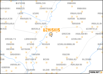 map of Užmiškis