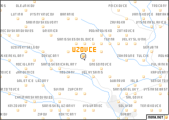 map of Uzovce