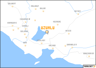 map of Üzümlü