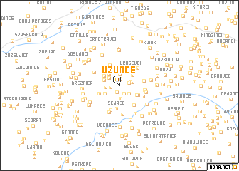 map of Uzunce