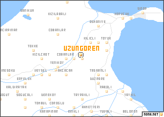 map of Uzungören