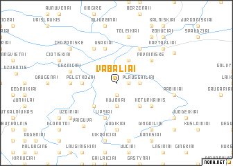 map of Vabaliai