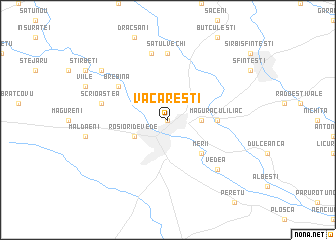 map of Văcăreşti