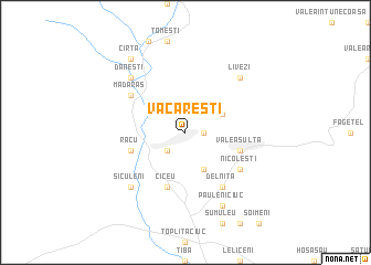 map of Văcăreşti