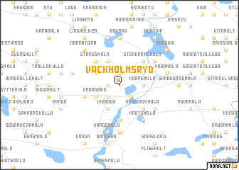 map of Väckholmsryd