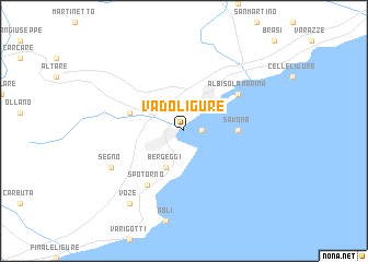 map of Vado Ligure