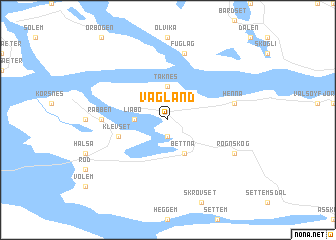 map of Vågland
