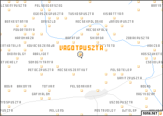 map of Vágotpuszta