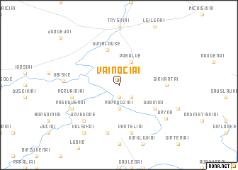 map of Vainočiai