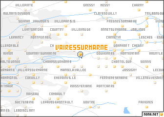 map of Vaires-sur-Marne