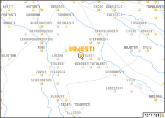 map of Văjeşti