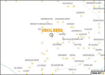 map of Vakīlābād