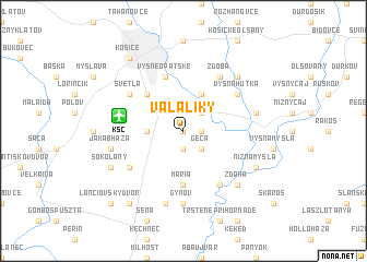 map of Valaliky