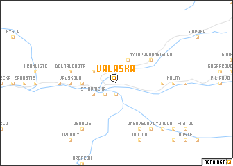 map of Valaská