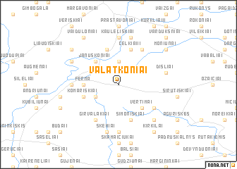 map of Valatkoniai