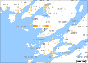 map of Valbodalen