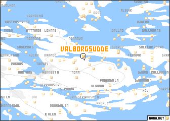 map of Valborgsudde