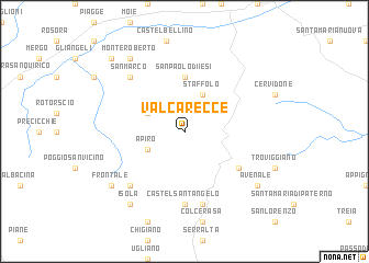 map of Valcarecce