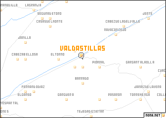 map of Valdastillas