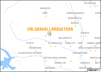 map of Valdeavellano de Tera