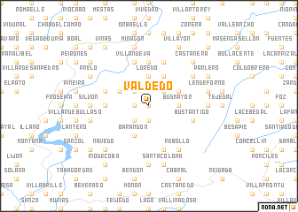 map of Valdedo