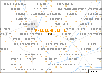 map of Valdelafuente