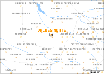 map of Valdesimonte