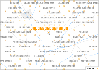 map of Valdesogo de Abajo