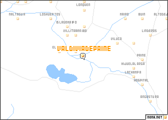 map of Valdivia de Paine