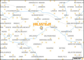 map of Valdštejn