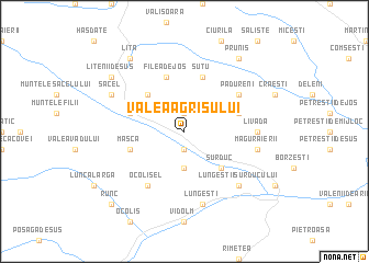 map of Valea Agrişului